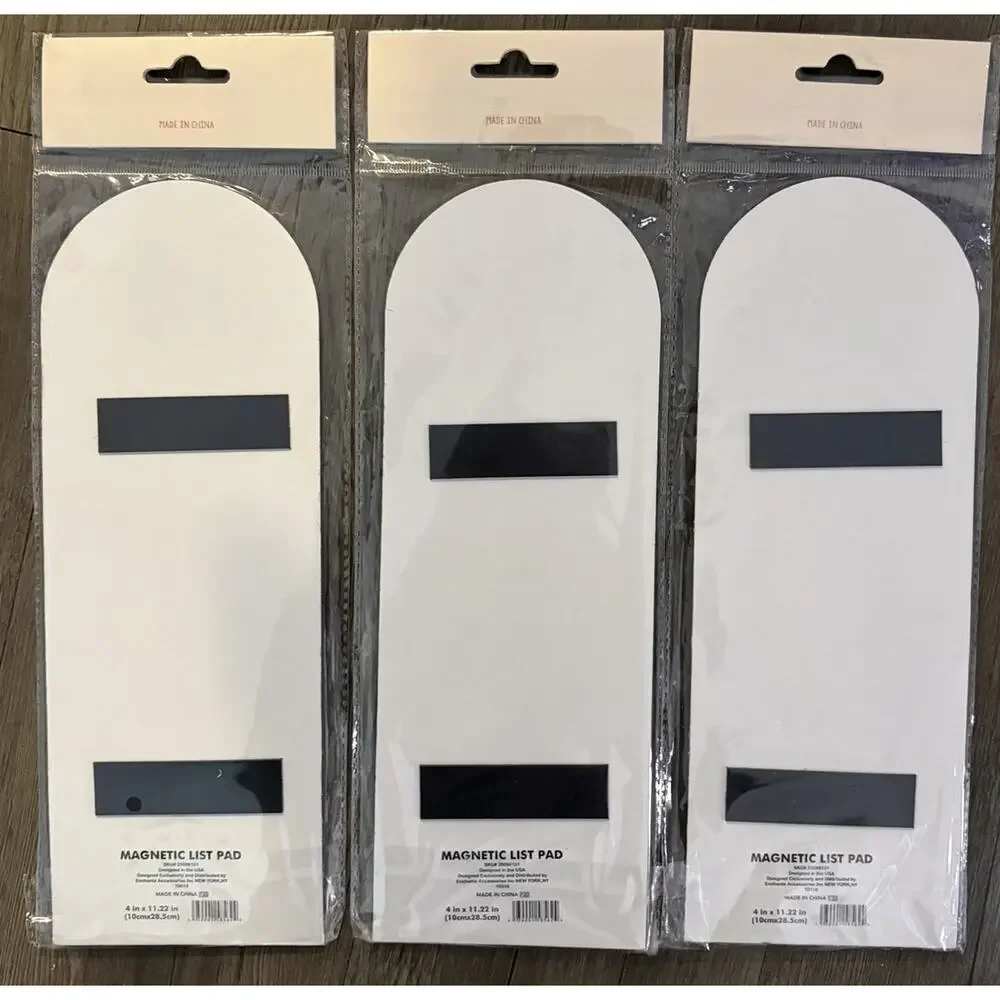 Magnetic Notepads Cat Design Set of 3 Fridge Grocery List Pads 4x11 New